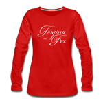Forgiven & Free - Women's Premium Long Sleeve T-Shirt - red