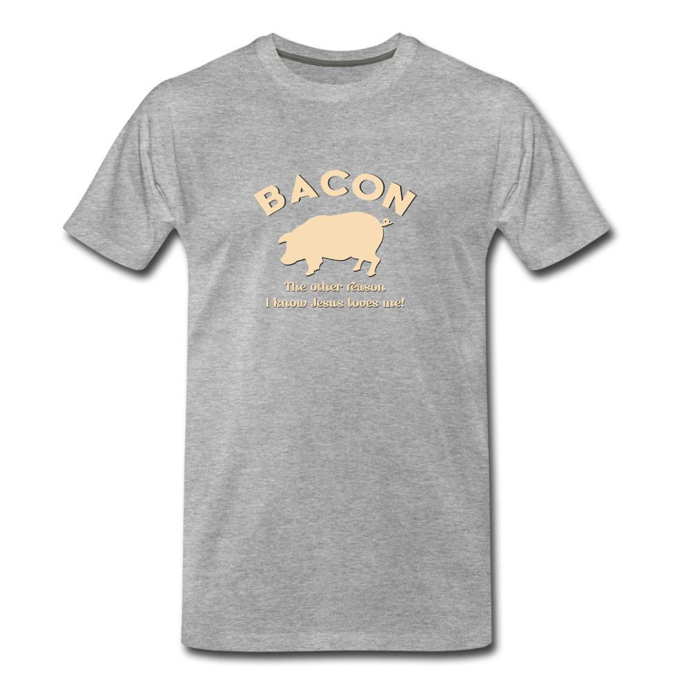 Bacon - Men’s Premium Organic T-Shirt - heather gray