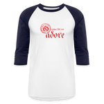 O Come Let Us Adore - Baseball T-Shirt - white/navy